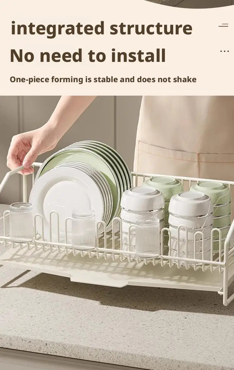 Kitchen Drain Dish Rack Holder Sink Countertop Bowl Chopstick Cutlery Storage Basket Dishes Organizer Hanger Draining Shelf