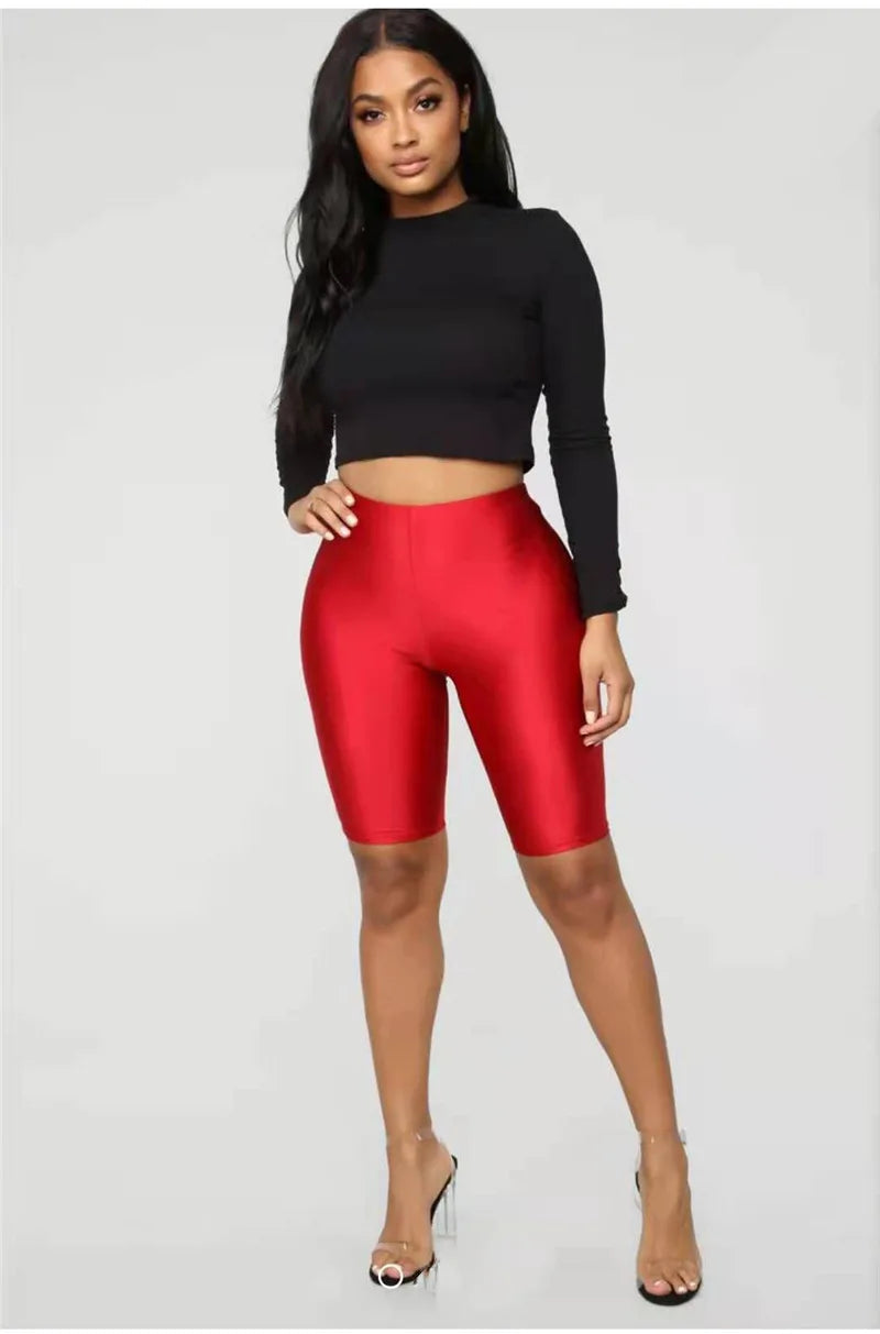 Women Cycling Shorts Dancing Gym Biker Slim Active Sports Solid Sexy Skinny 2024 New Summer