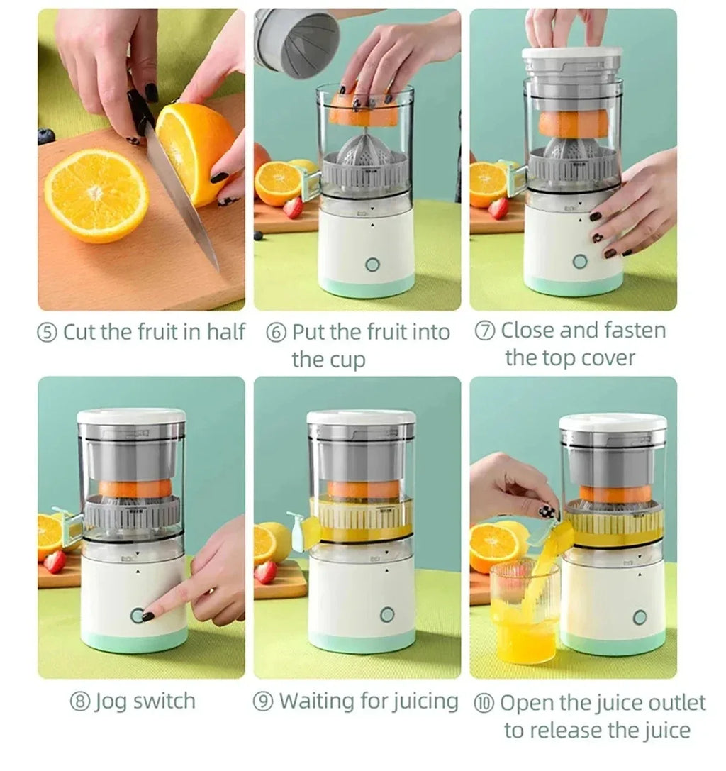 Portable USB Charging Electric Juicer Orange Lemon Fruit Blender Mini Household Juice Squeezer Mixer Citrus Juicer for Travel