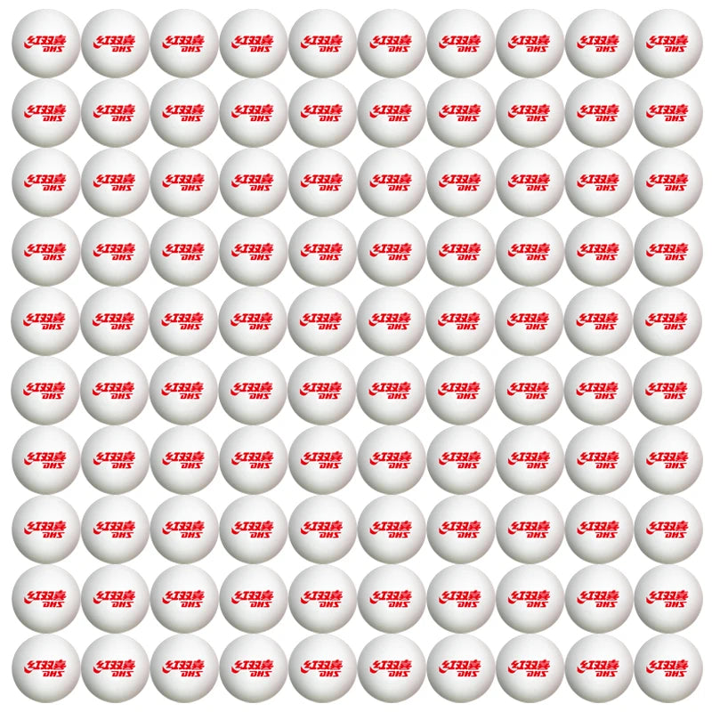100Pcs DHS Seamed Table Tennis Ball ABS New Material Table Tennis Ball ITTF Approved Ping Pong Balls for Training Competition