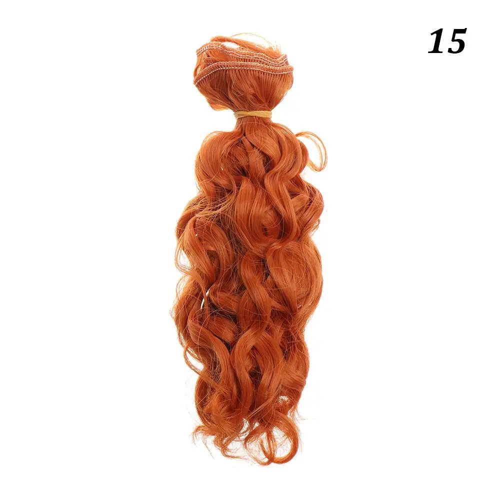 15*100cm Fashion Mini Tresses Doll Hair 1/6 1/4 1/3  High-Temperature Curly Wigs Screw Periwig Toy Toupee Kids Gifts Accessories