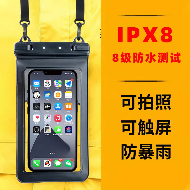 Universal Waterproof Mobile Phone Case Diving Surfing PVC Bags 7.5inch Phone Waterproof Pouch Cover Underwater Swimming Dry Bag