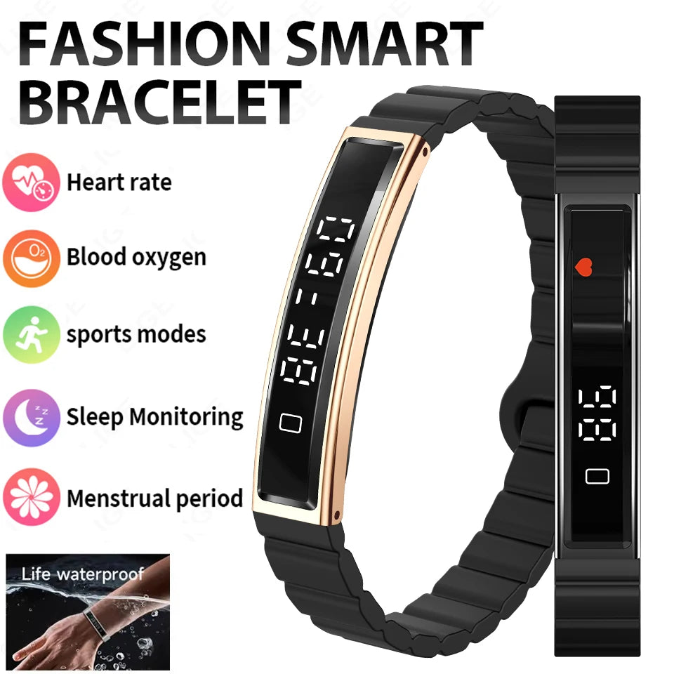 Health Smart Band Fitness Tracker Smartwatch with Heart Rate Blood Oxygen Sleep Monitor Waterproof Pedometer Watch for Women Men