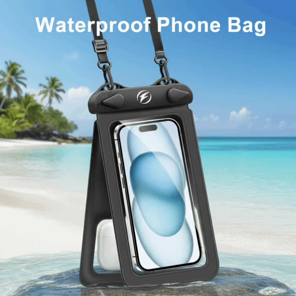 Double Pocket Waterproof Phone Bag Transparent Touch Screen Mobile Phone Waterproof Bag Universal Underwater Dry