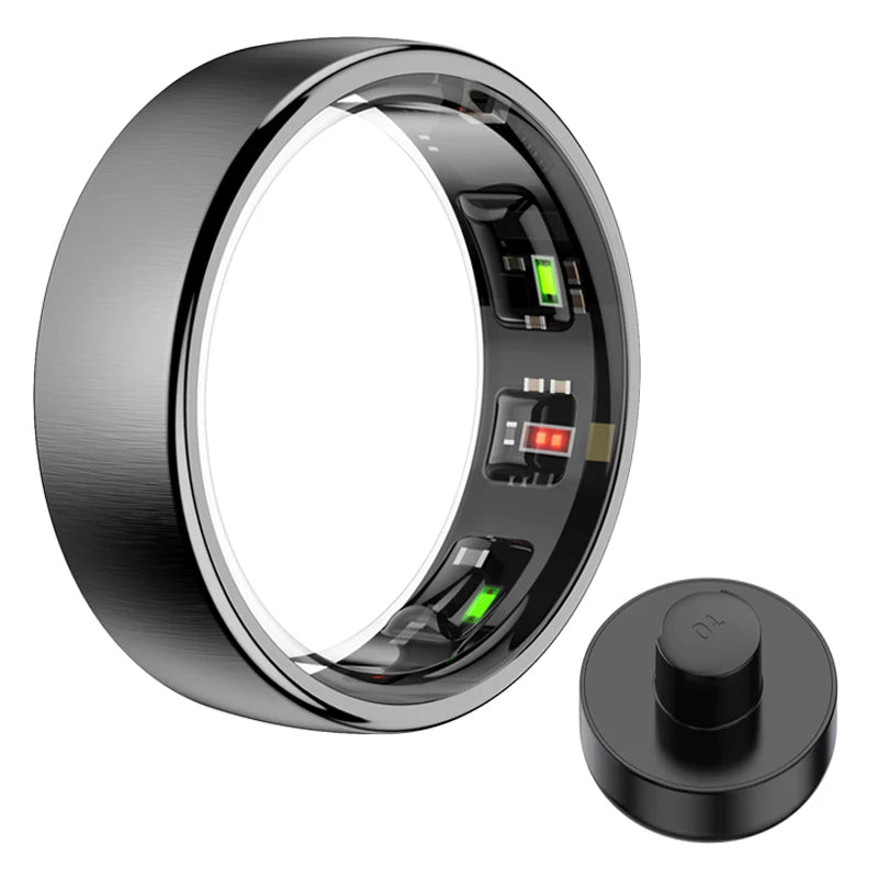 R10 Smart Ring with Charging Case Men Women Health Sleep Heart Rate Monitoring Smartring IP68 & 5ATM Waterproof Multi-sport Mode