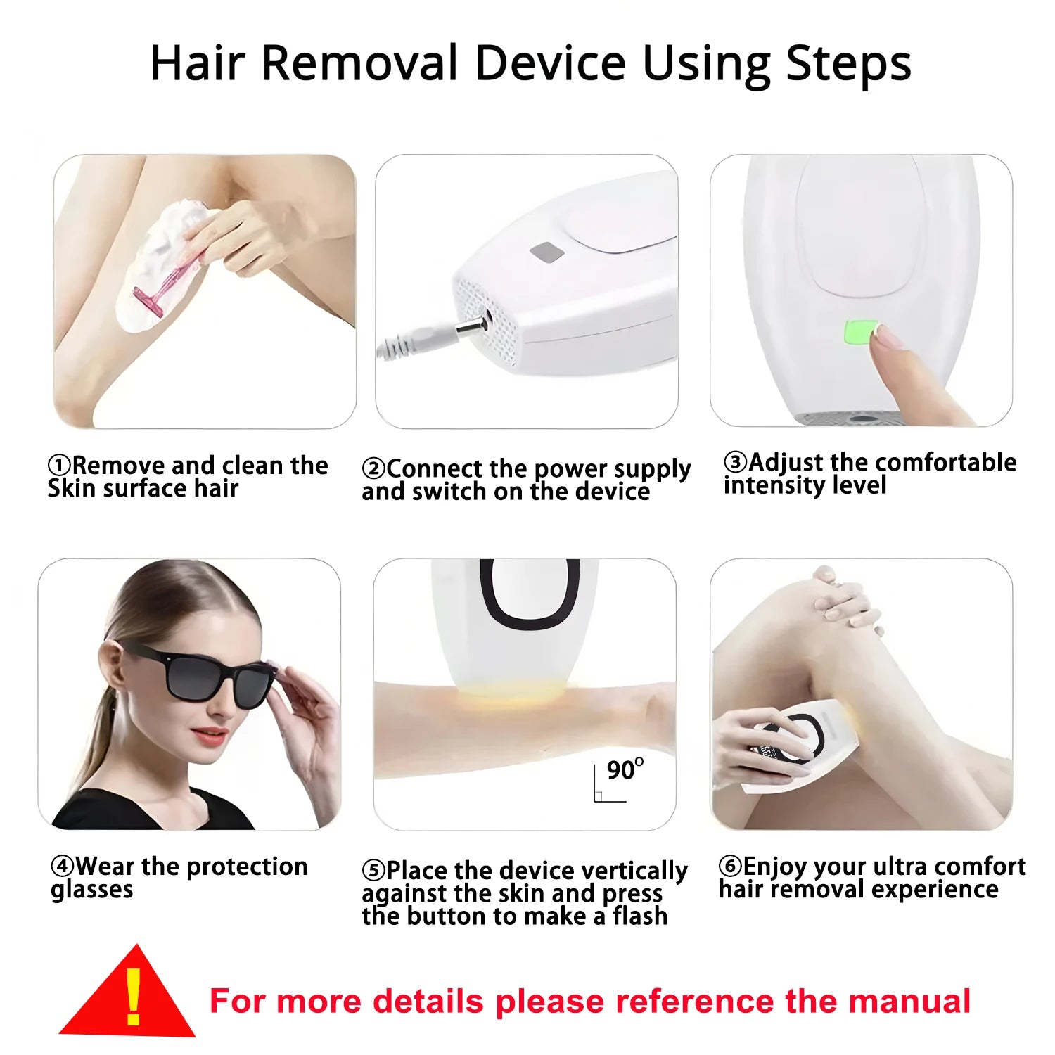 Electric Laser Depilator IPL Pulses Hair Removal Handset Home Professional Painless Depilator Painless Razor Tool EU Plug