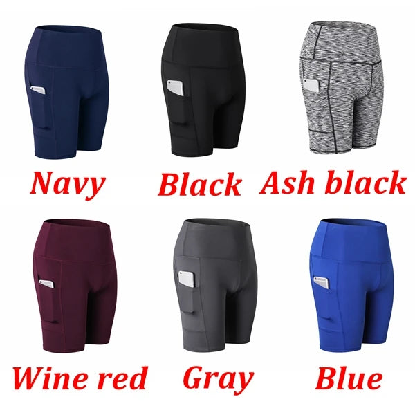 Women Yoga Shorts High Waist Workout Gym Shorts Fitness Yoga Lift Butt Fitness yoga leggings Running Cycling Short Pants