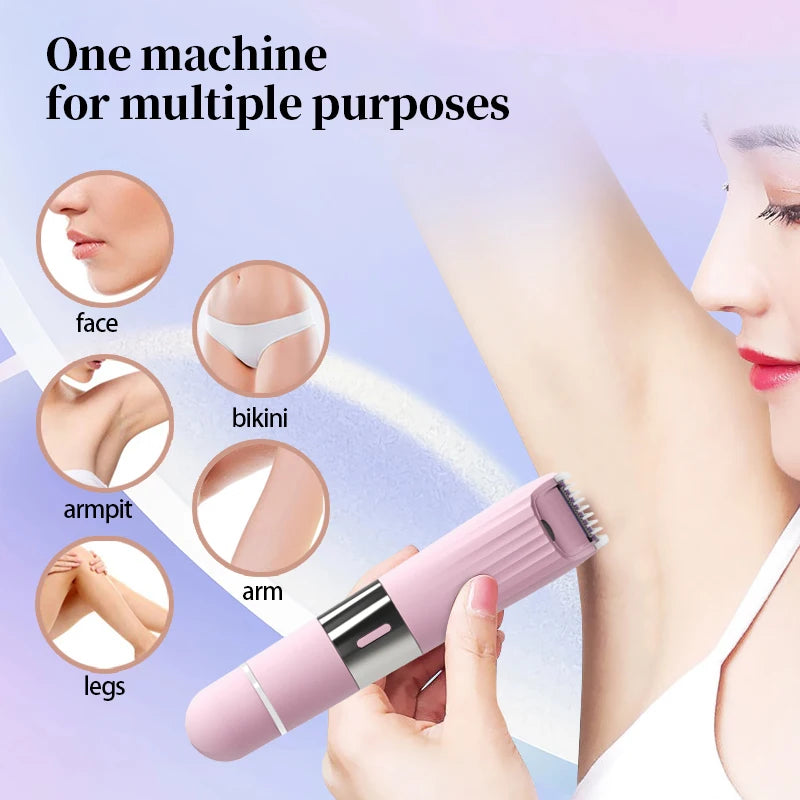 Hair Remover Women's usb Rechargeable  Double Head Shaver Electric Razors for Women 2 In 1 Bikini Trimmer Face Shavers