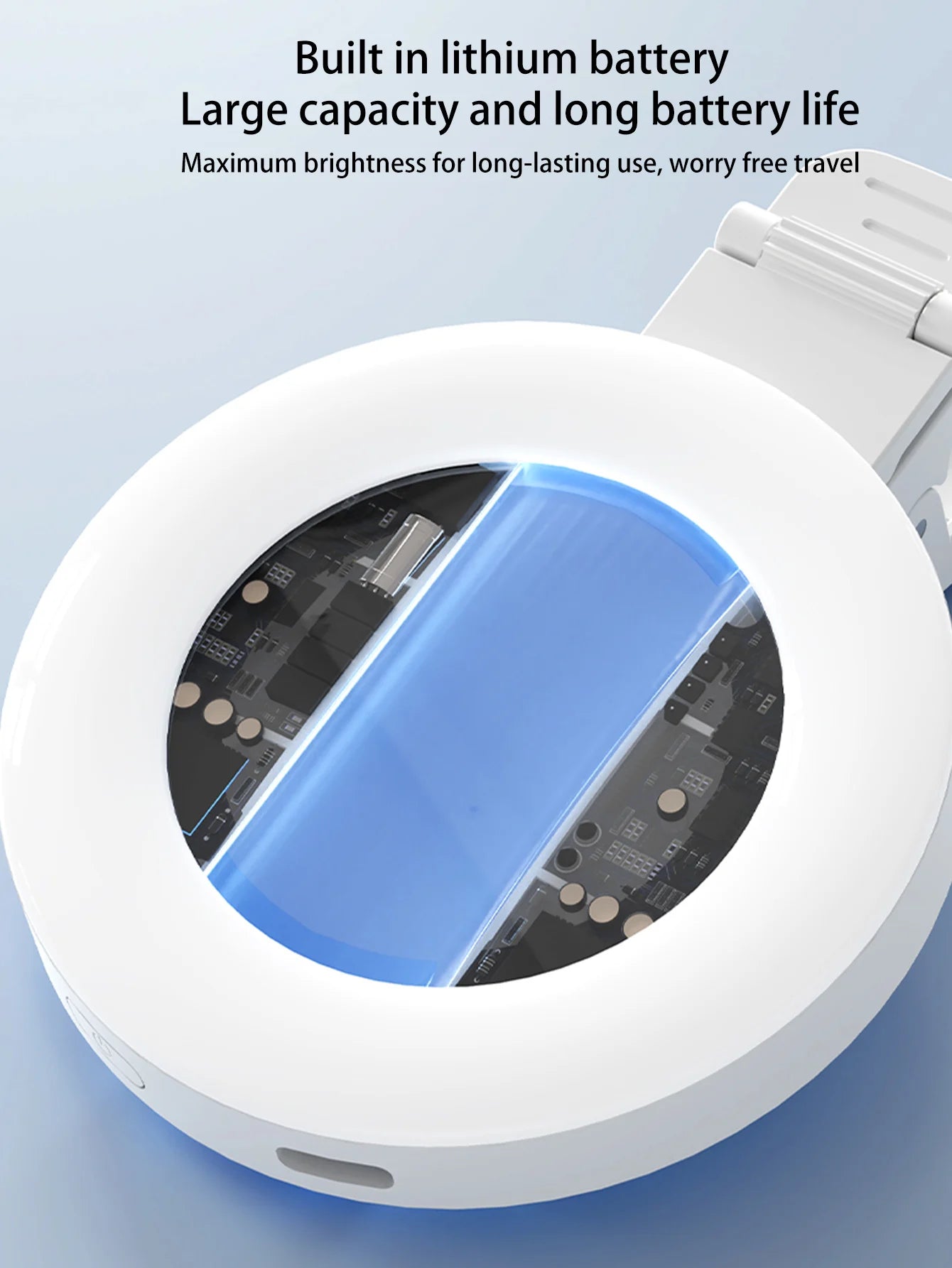 A must-have selfie lighting device for influencers' live streaming Combining a rear selfie mirror and a clip-on light to optimiz