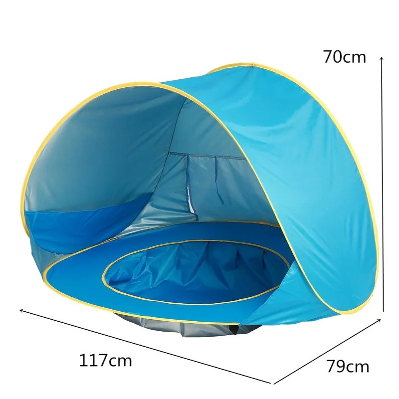 Baby Beach Tent Shade UV Protection Sun Shelter Infant Outdoor Toys Swimming Pool House Beach Tent Toys for Kids Children