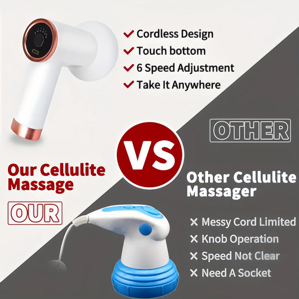 Body Massager, Home Massage Stick With 5 Massage Heads, Convenient Fat Pusher, Wireless Charging, Handheld Whole Body Kneading