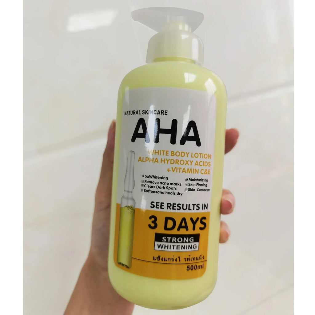 500ml Whitening Body Cream Hydroxy Acids Vitamin C&E Moisturizing Lightening Body Lotion Skin Care Remove Acne Marks