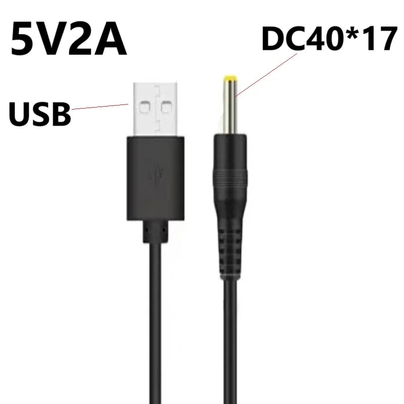 1m 5V 2A USB to DC Power Cable Cord 3.5x1.35mm 5.5x2.1mm 4.0x1.7mm 48x1.7mm Plug DC Port Charging Cable Power Supply Cord