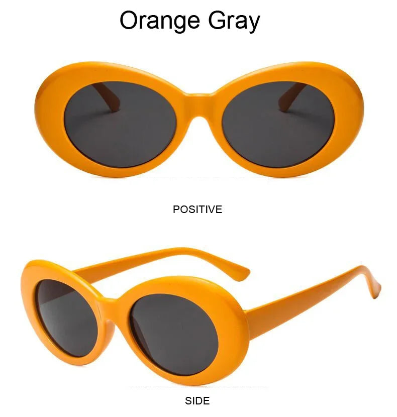 New Retro Oval Sunglasses Man Vintage Fashion Sun Glasses Classic White Black Lentes De Sol Mujer UV400 Gafas De Sol