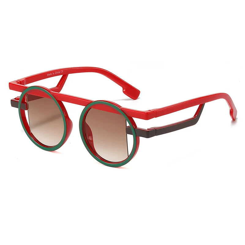 Retro Punk Style Small round Sunglasses UV400 Gradient Shades Unisex Fashion Sun Glasses for Men And Women