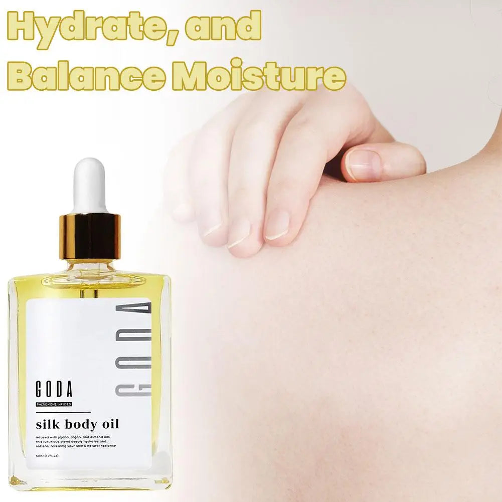 50ml GODA Silk Body Oil & Pheromone Fragrance Body Oil Smooth And Delicate Skin Deeply Nourishing And Moisturizing Long-Lasting