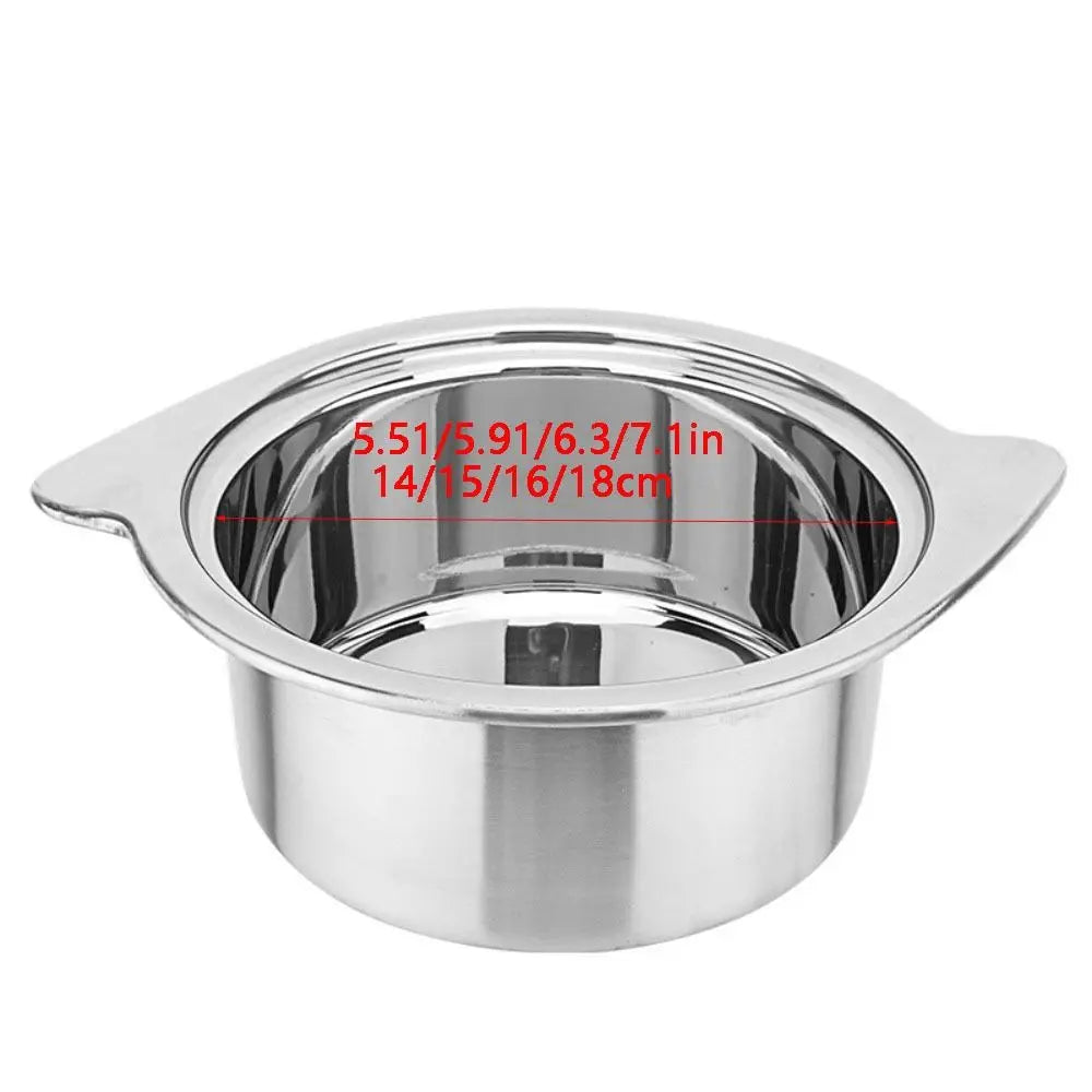 One Person Cooking Boiling Pot Multi Purpose 14/15/16/18cm Stock Pot with Lid Stainless Steel Cookware Hot Pot Restaurant