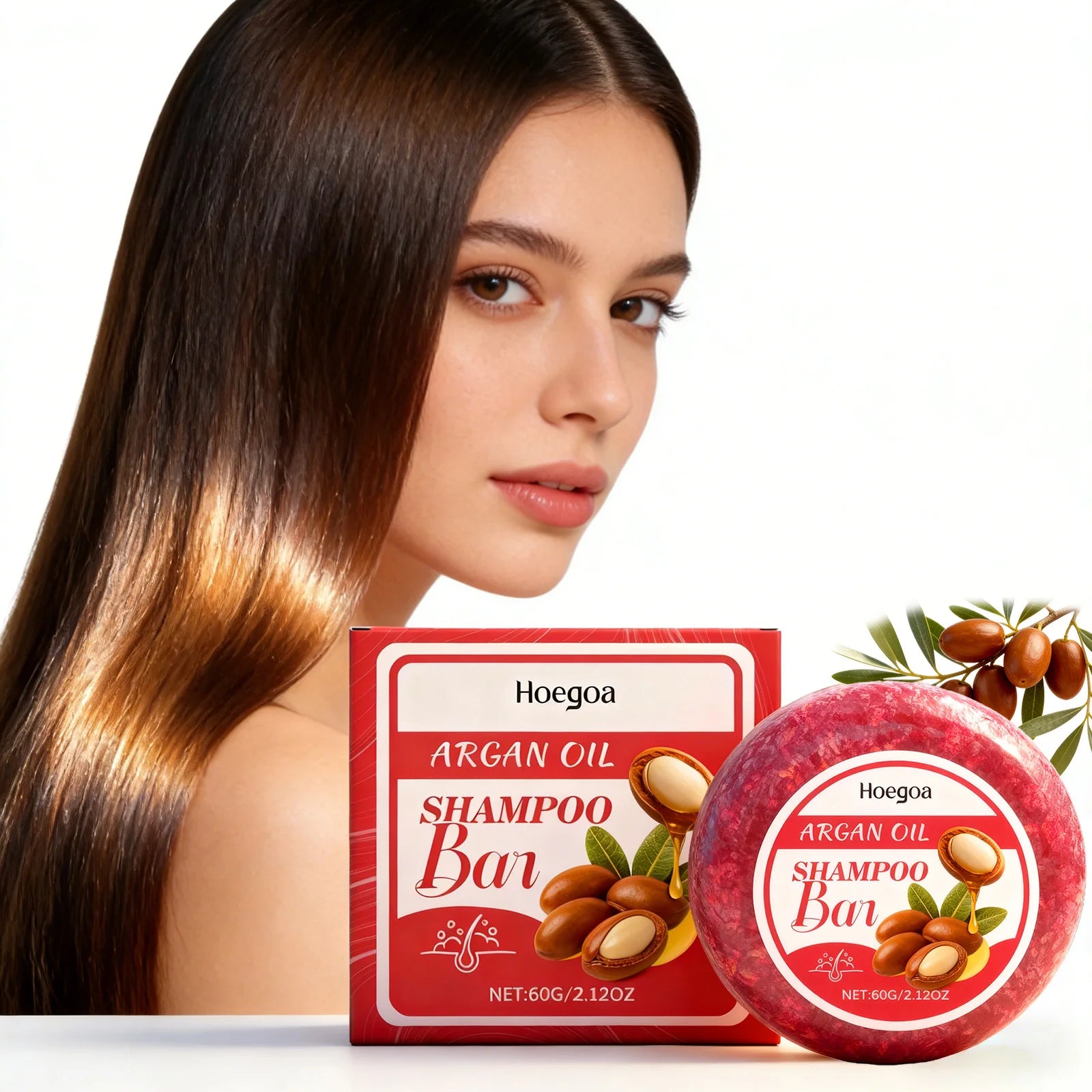 Castor Argan Oil Shampoo Bar for Hair Growth & Thickening Anti Hair Loss Strengthening Natural Solid Shampoo Soap All Hair Types