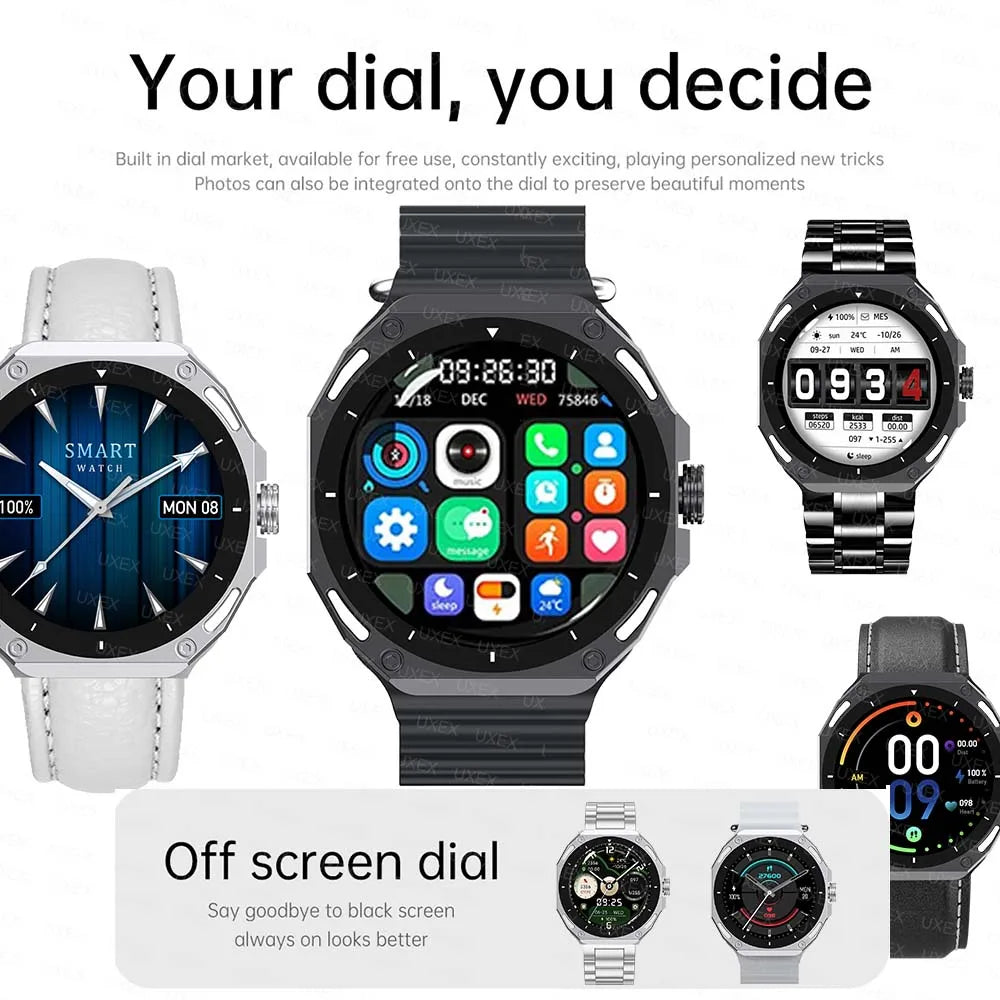 New Arrivals 1.53 HD Smartwatch Display Health Tracking BT Call Voice Assistant Sport Multifunction Smartwatches Outdoors Men's