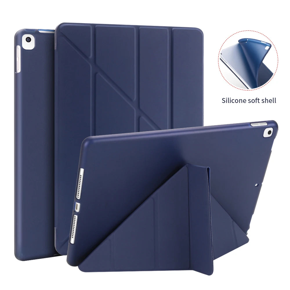 For iPad 10th 2022 Case 10.2 8th 9th 7th 6th Generation Leather Case For iPad 2026 A16 3 4 Air 11 10.9 Mini 4 5 6 Silicon Cover