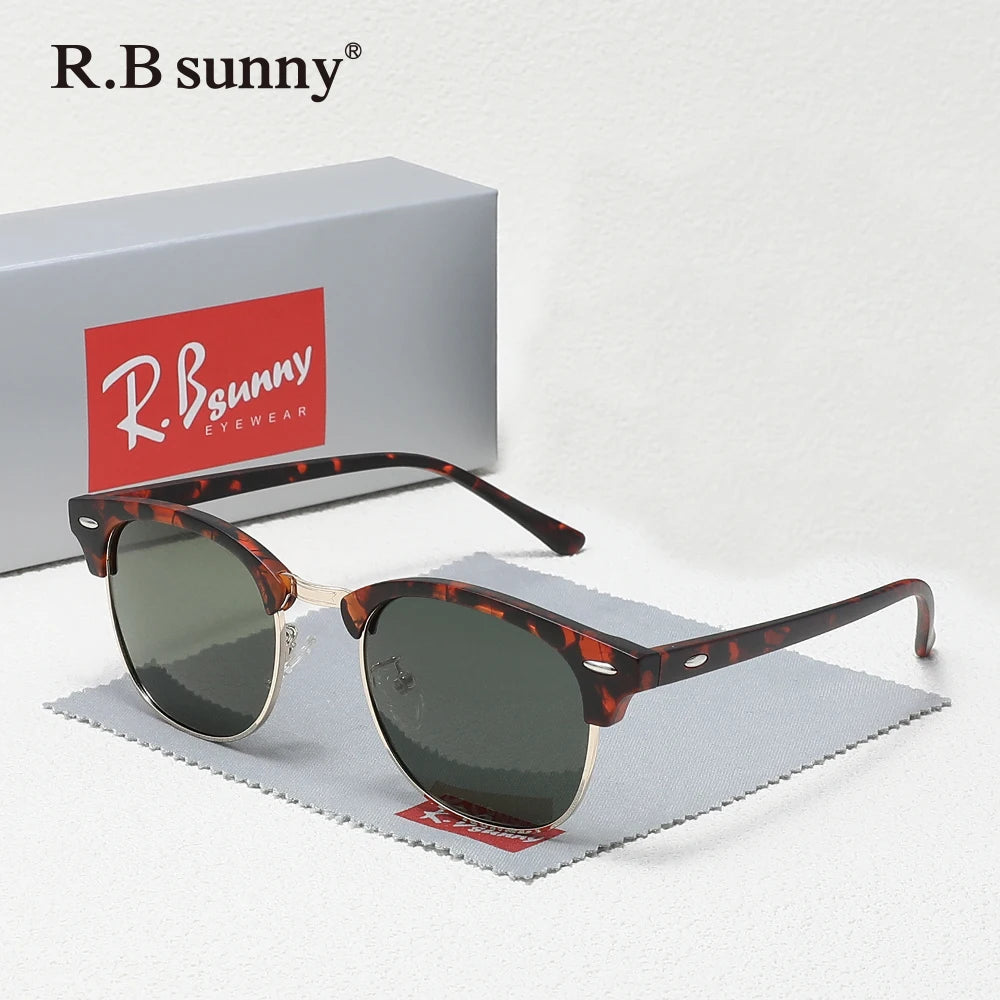 Classic Polarized Sunglasses Men Women Retro UV400 Glasses Male Popular Anti-glare Travel Driving Fashion Eyewear Frames