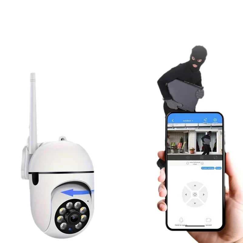 Wireless 1080P HD Indoor/Outdoor Wireless security camer, Color Night Vision, 2-Way Audio, 360° Pan/Tilt/Zoom