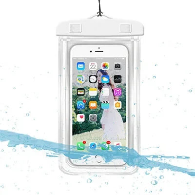 6-Inch Waterproof Phone Pouch for Drift Diving Swimming - Underwater Dry Bag Case Cover for Water Sports Beach Pool Skiing