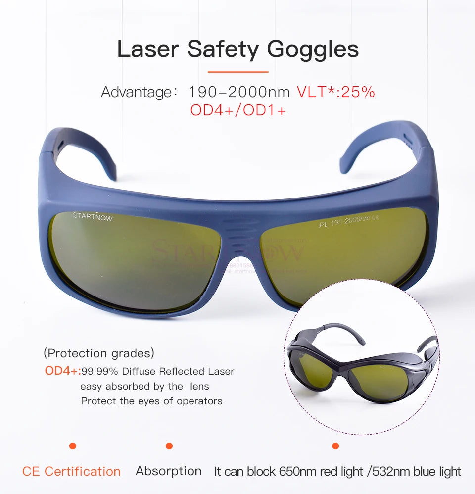 Laser Glasses 190nm-2000nm IPL Hair Removal Safety Eyepiece CE IPL OPT Soft PE Eye Mask Protective Eyepatches Laser Goggles
