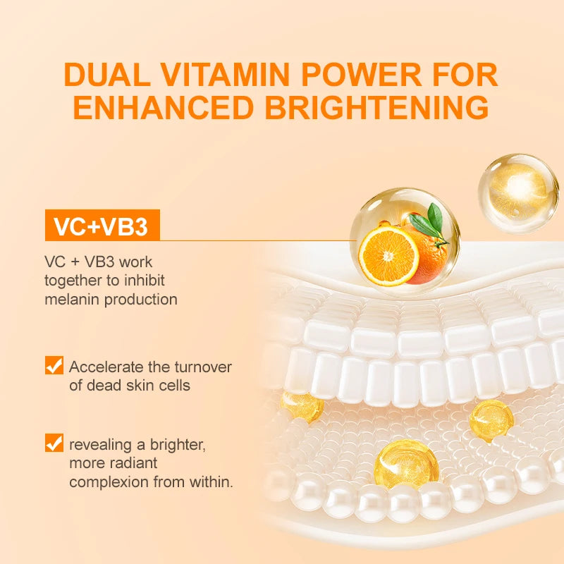 AUQUEST Vitamin C Face Cream Collagen Skin Whitening Dark Spots Removal Hyaluronic Acid Facial Skin Care Products