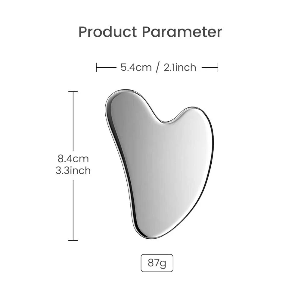Gua Sha Board Guasha Massage for Face Stainless Steel Body Massager Facial Scraping Plate SPA  Guasha Scraper for Neck Back