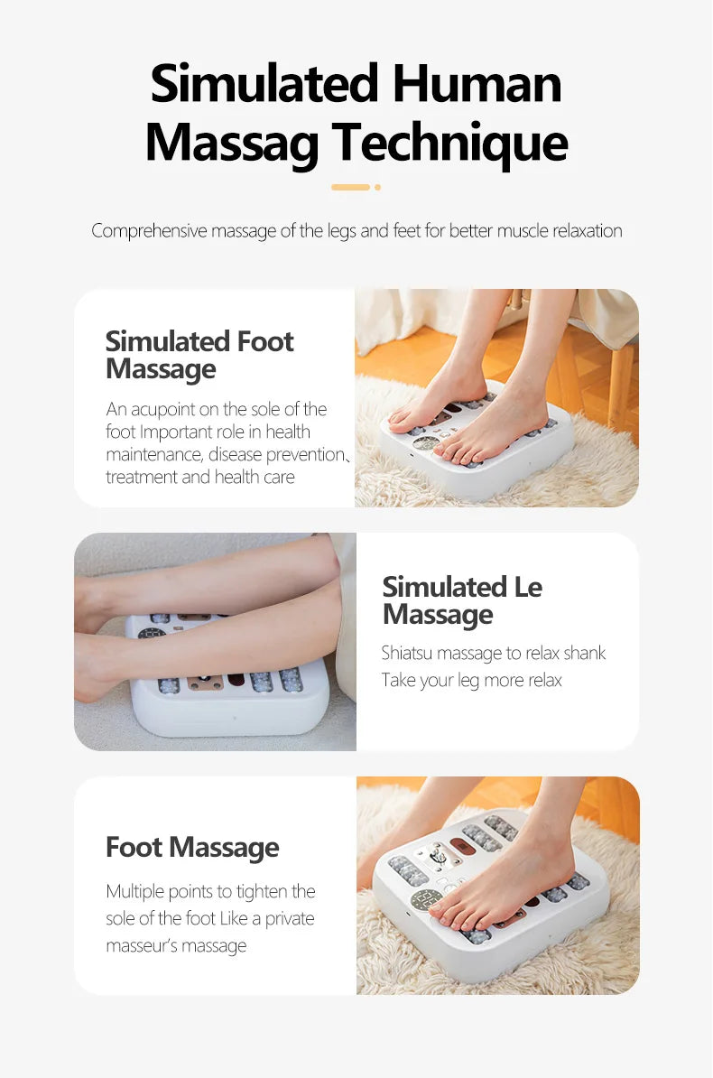 Foot Massager with Vibration Rotation Hot Compress Multifunctional Calf Leg Muscle Relaxation Fascia Massage Wireless Use Gift