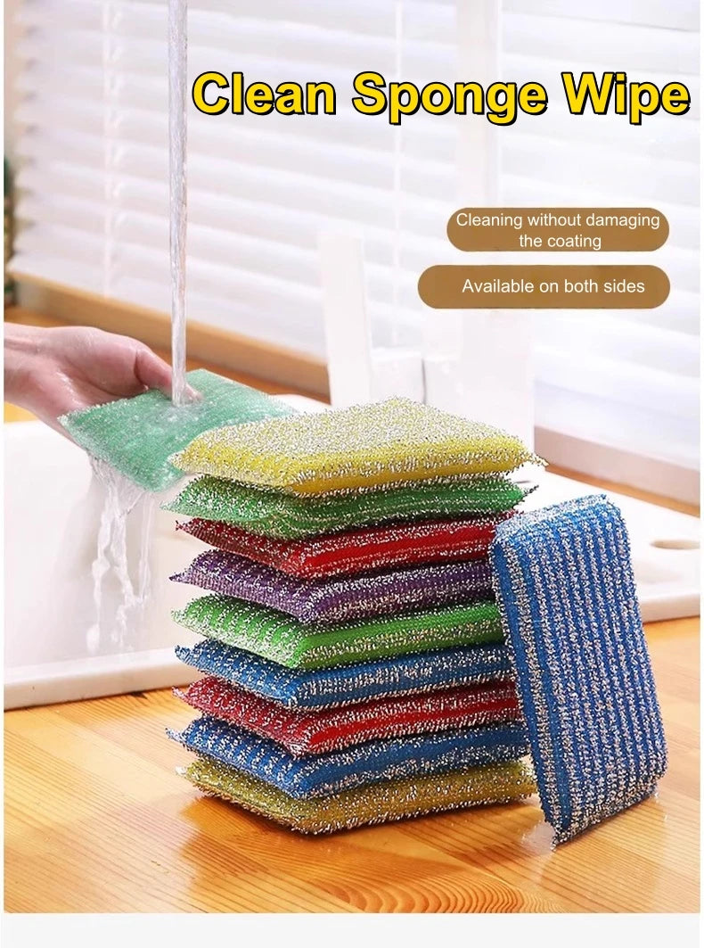 Kitchen Cleaning Sponge Multi-Functional Sponge Brush Set Scratch-free Cleaning Sponge Wipe   for Efficient Home Cleaning Tools