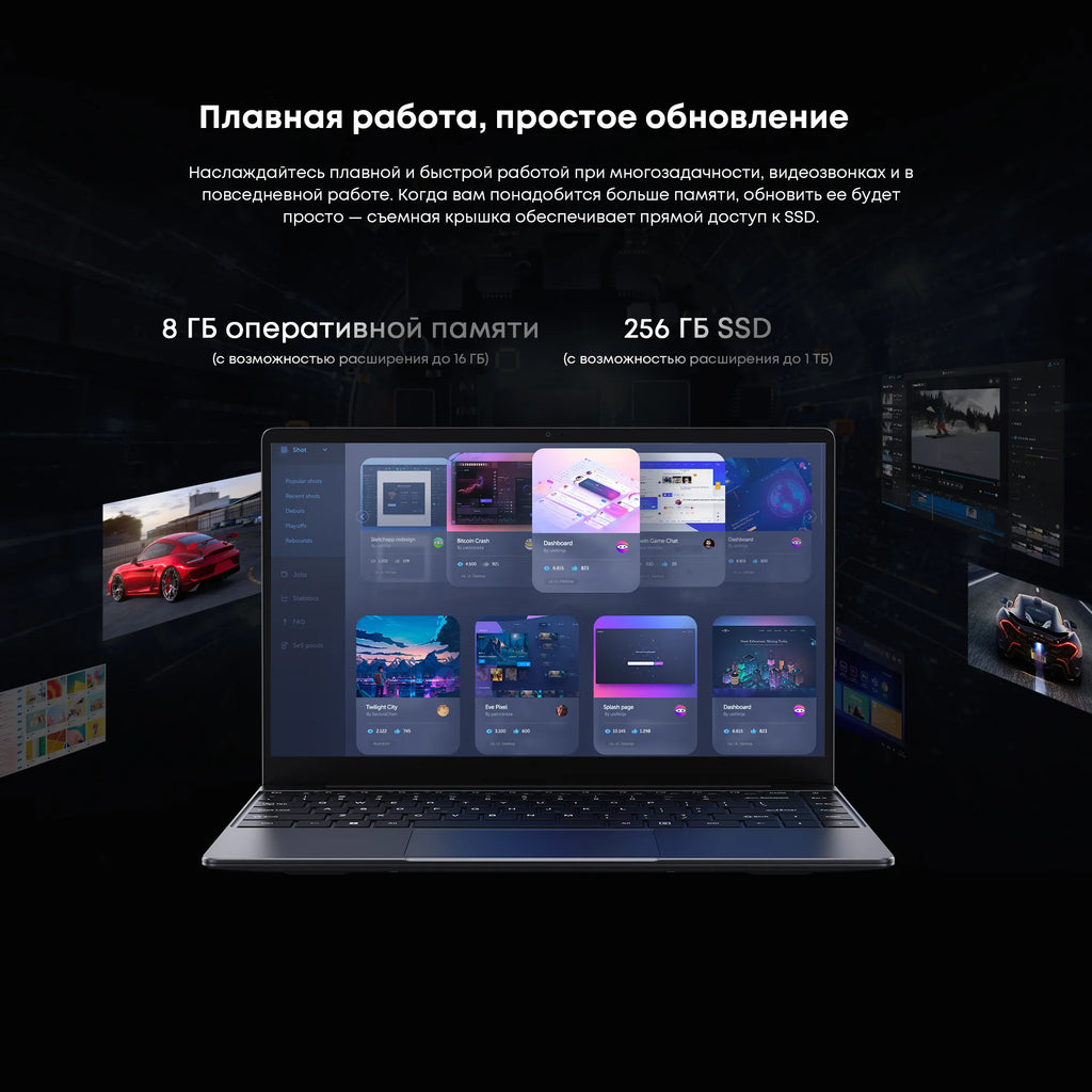 CHUWI CoreBook Intel i3 10100Y Laptop 8GB RAM 256GB SSD 14''FHD IPS Display 2.4GHz/5GHz Wi-Fi Windows 11 Ultra-thin Notebook ﻿