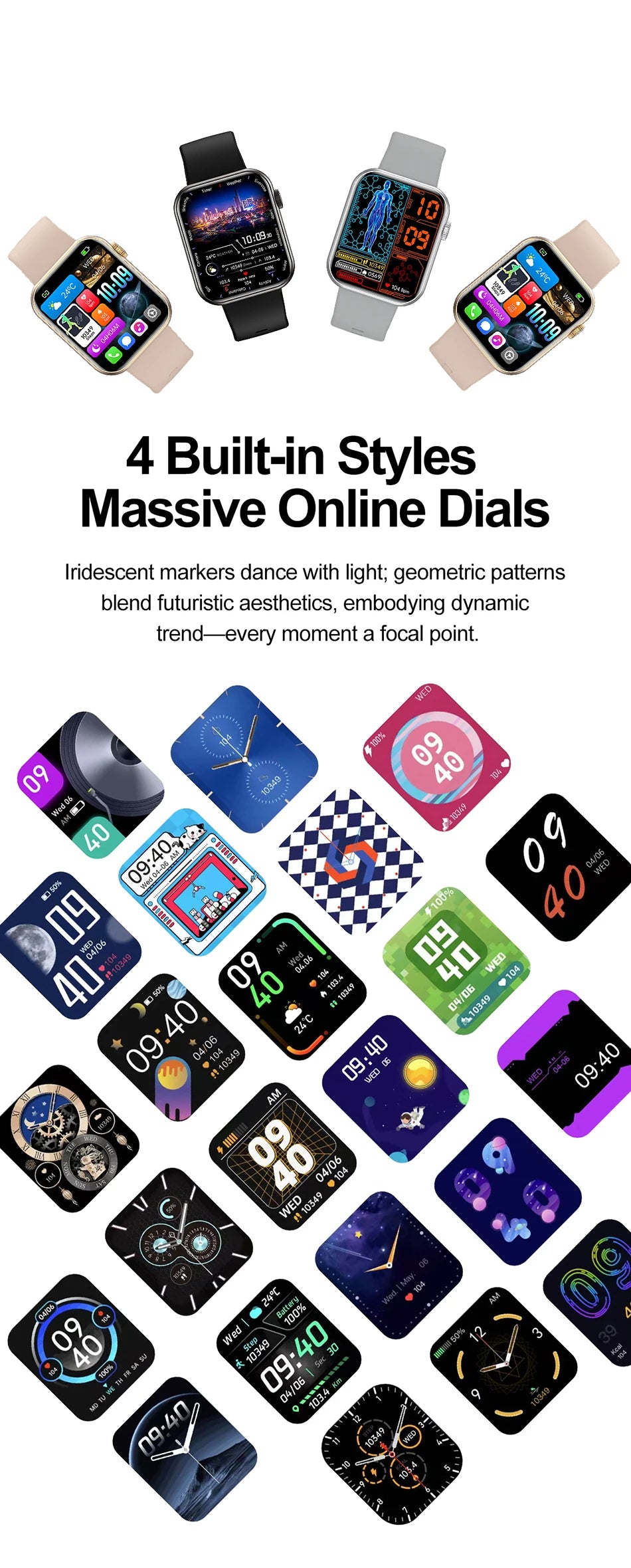 2025 New Smart Watch Full Touch Screen Bluetooth Call AI Voice Heart Rate Waterproof Watches Sports Bracelet Smartwatch Women