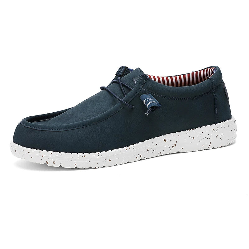 Men's Slip-On Casual Loafers Lightweight Comfortable Canvas Shoes Stretch Loafer Non Slip Breathable Boat Shoes for Men