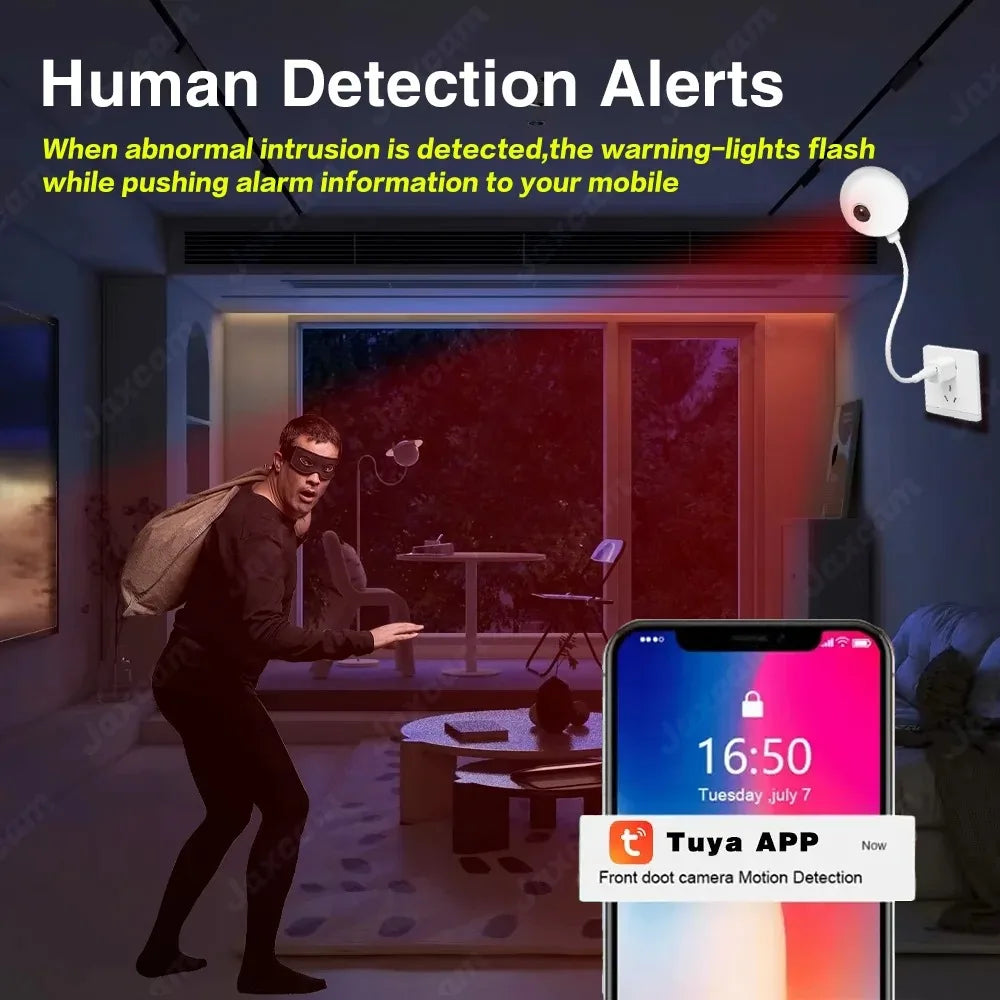 Mini WiFi Camera USB Webcam HD Home Security Camera IP Network Camera Human Detection 2 Way Talk Baby Pet Monitor TUYA App