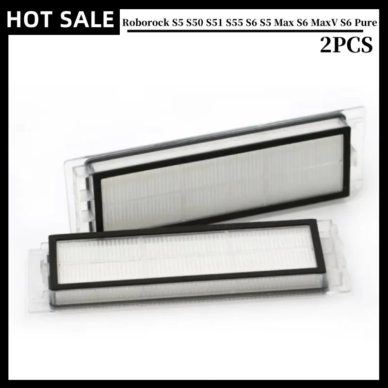 Hepa Filter Replacement for Xiaimi Roborock S5/S50/S51/S55/S6/S5 Max/S6 MaxV/S6 Pure - Washable Vacuum Sweeper Filter Spare Part