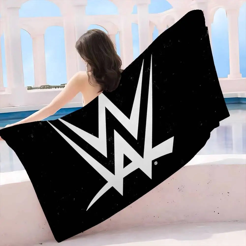 W-WWE Wrestling Star Big Microfiber Beach Towels Quick Dry Towel Sand Beach Towels Pool Towel for Travel Swim Pool Yoga