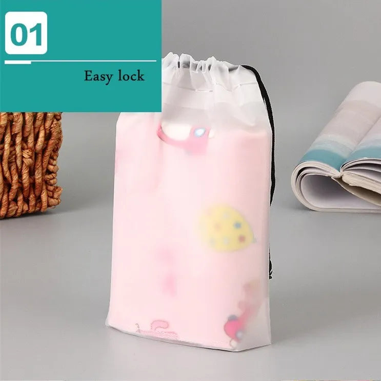 Transparent Drawstring Swimming Bags Beach Sea Gym Storage Bag Swimsuit Dry Bag Waterproof Outdoor Travel Portable PE Pouch