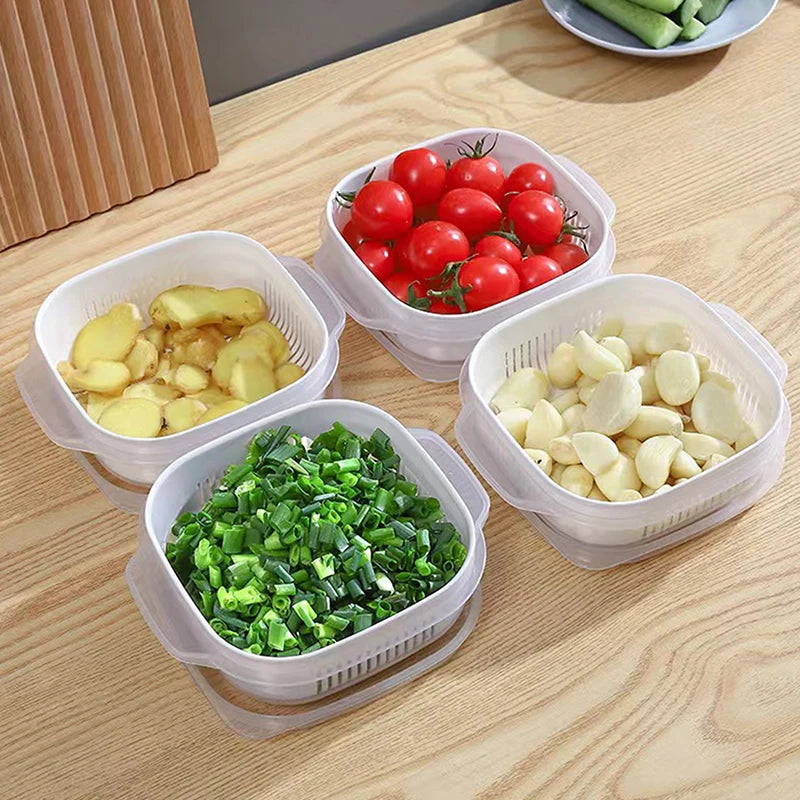 Food Storage Container Rice Fruit Preservation Box Microwave Oven Safe Refrigerator Freezer Fresh Keeping Box For Kitchen