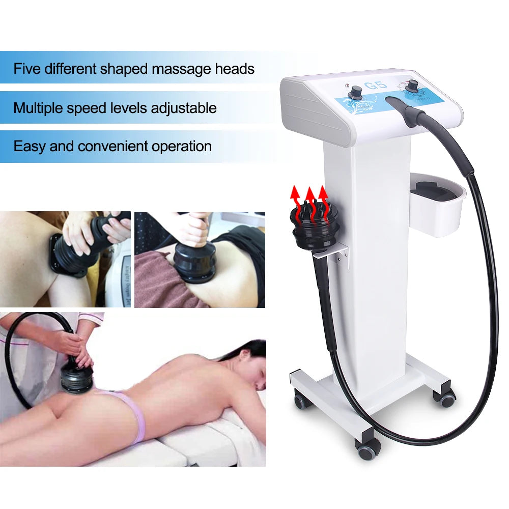 G5 Vibrating Massager Body Slimming Machine with Trolley Stand Fat Burner Shaping Weight Loss Device High Frenquency Vibrator