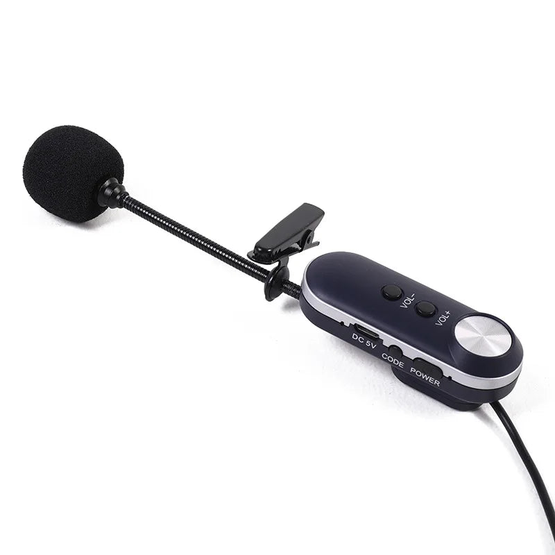 Wireless Microphone Saxophone UHF with Receiver and Transmitter Condenser Recording Live Show for Saxophone Musical Instrument