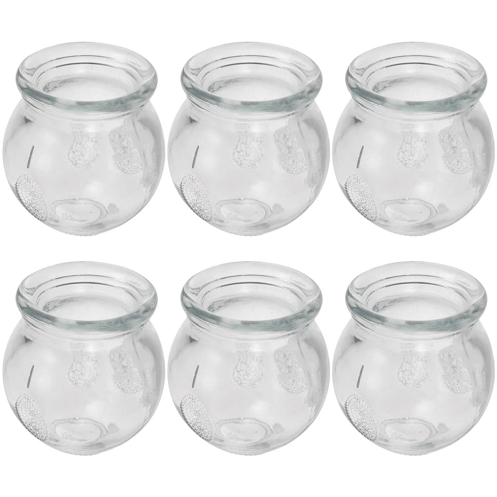 6Pcs Gua Sha Therapy Cans Body Set Chinese Set Glass Fire Can Hand Tools Appliance Cupping Cup Massager Scraping Cupping Cups