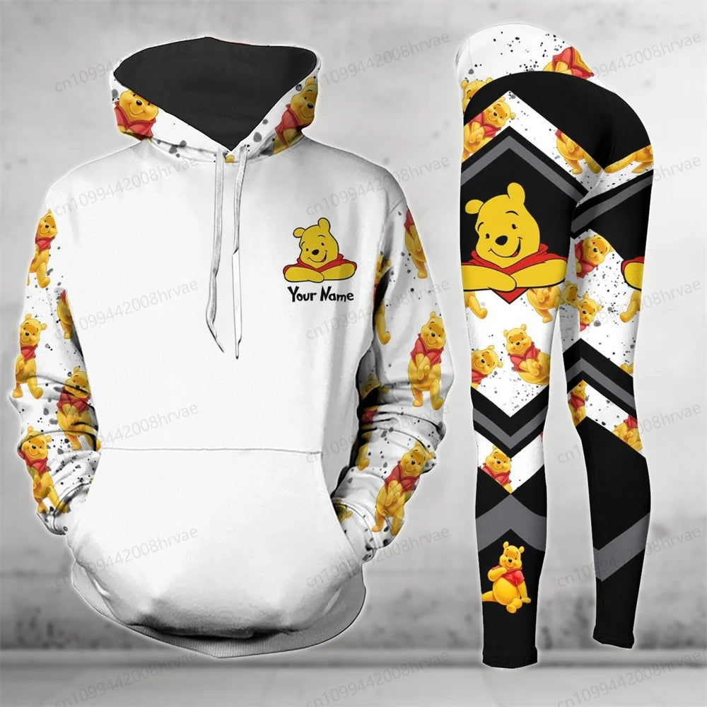 Disney Winnie the Pooh Hoodies and Leggings, Custom Winnie the Pooh 3D Printed Sweatshirts, Womens Yoga Pants Set 2025