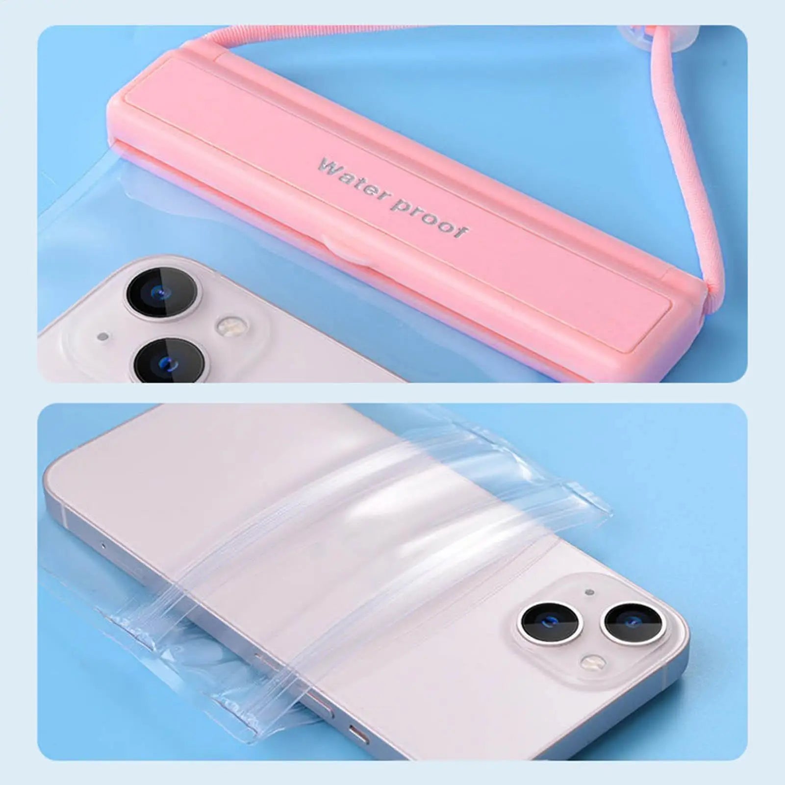 IPX8 Waterproof Phone Pouch, Swimming & Diving Dry Bag with Touchscreen for Mobile Devices Up to 7.2 Inches