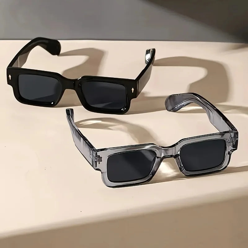 1PC Unisex Retro Square Sunglasses Classic UV Protection Plastic Frame Shades Outdoor Travel Driving Glasses UV400 Eyewear