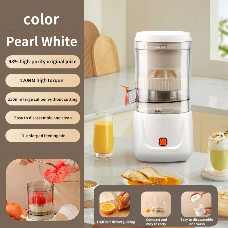 Portable Electric Juicer Household Juice Squeezer USB Rechargeable Juice Squeezer 7.4V Fruit Blender Household Kitchen Tools