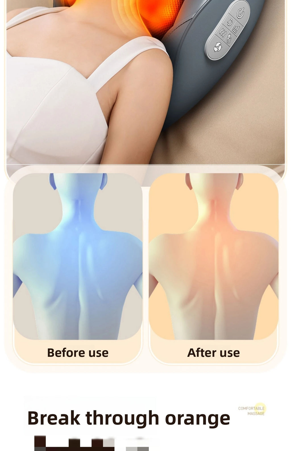 Back Massager for Deep Shiatsu Lower Back Neck Massager with Heat 3D Kneading Massage Pillow Shoulder Legs Gifts for Mom Dad Wom