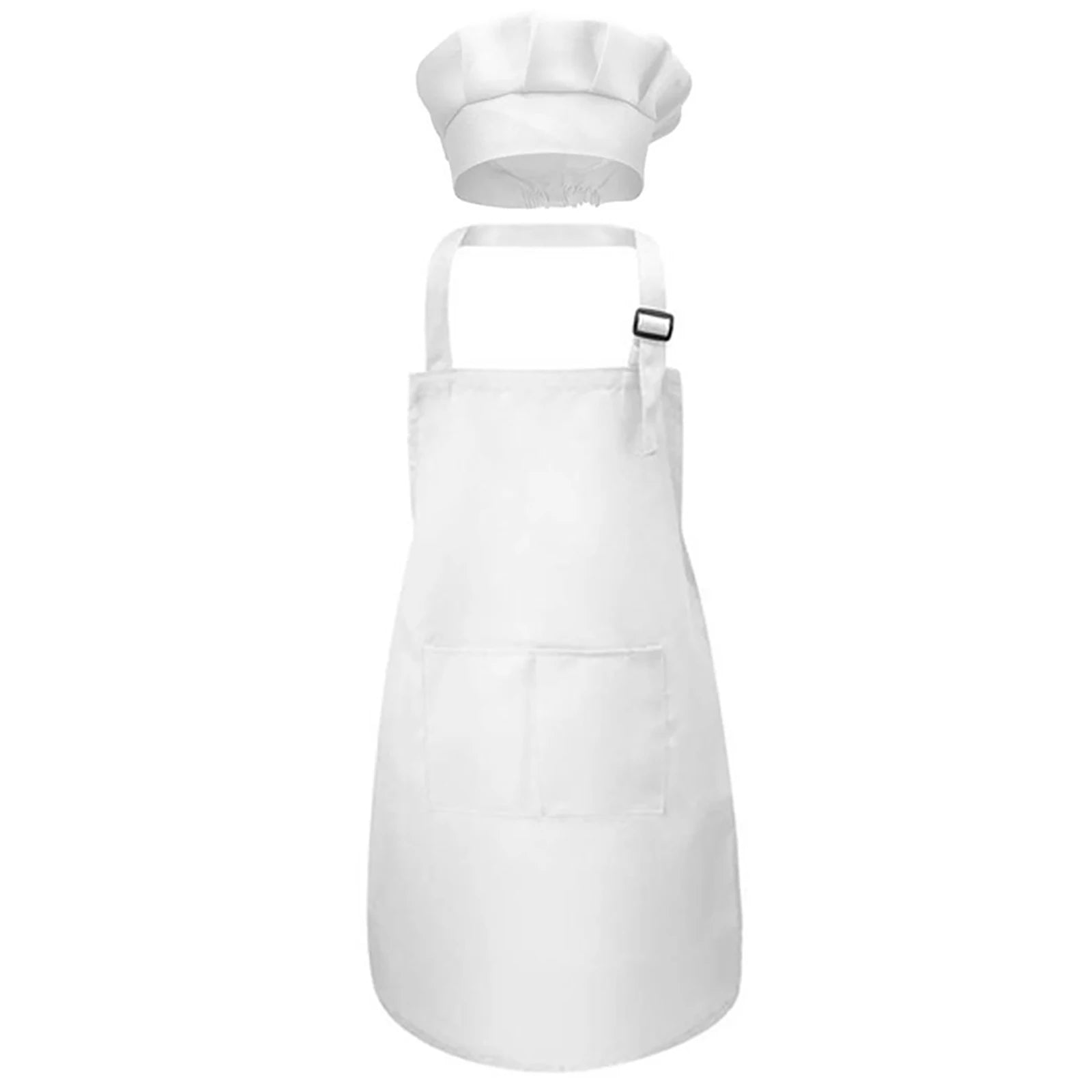 Mens Womens Chef Costume Set Unisex Adult Halter Lace-up Apron with Adjustable Cook Hat for Kitchen Restaurant Hotel Bakeshop