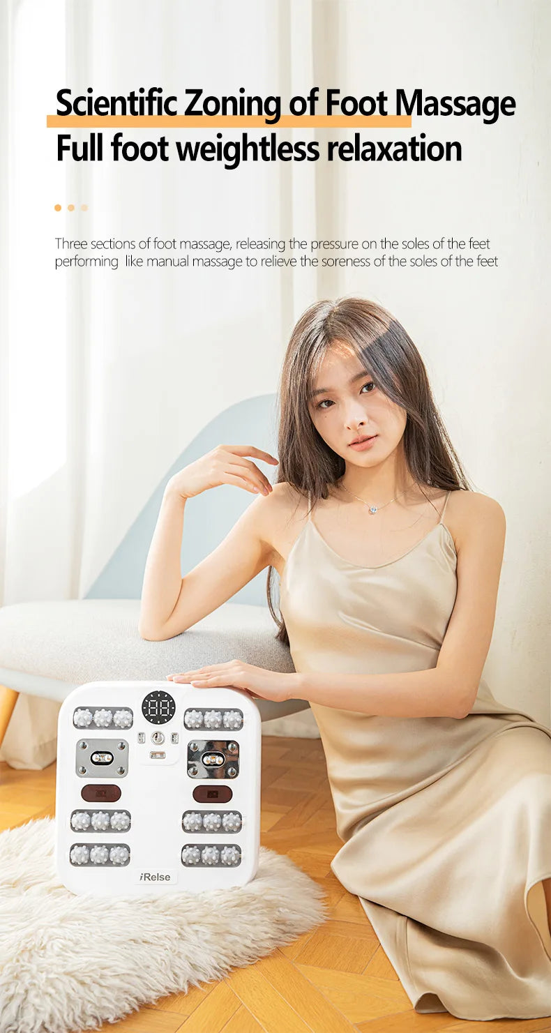 Foot Massager with Vibration Rotation Hot Compress Multifunctional Calf Leg Muscle Relaxation Fascia Massage Wireless Use Gift